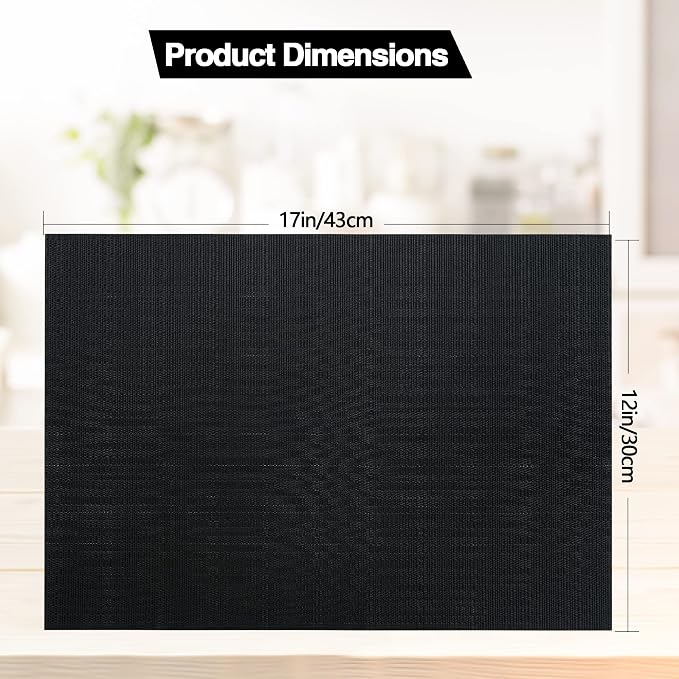 SLKQG Black Placemats Set of 8 - Image 5