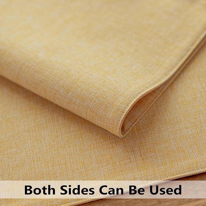 Demetex Yellow Placemats Set of 4 Fabric Table Place Mats - Image 4