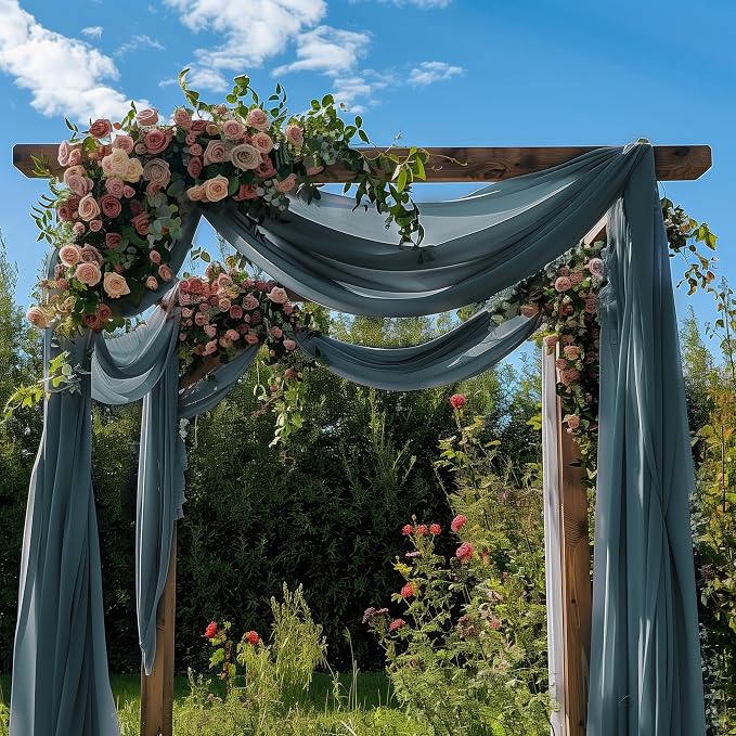 Wedding Arch Draping Fabric Backdrop Drapes 2 Panels, Arch Drapery Backdrop - Image 7