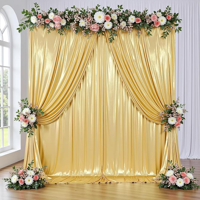gogoparti 10x10FT Gold Sequin Backdrop Curtain - Image 8
