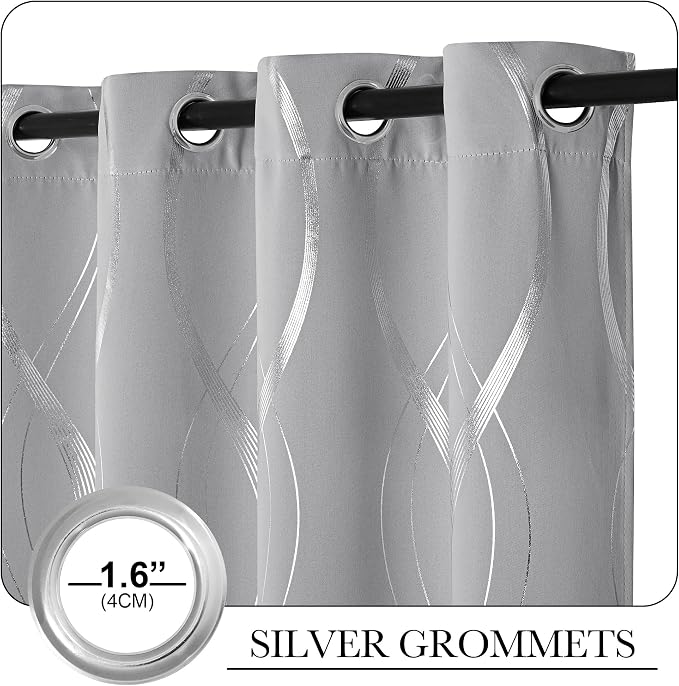 NICETOWN Blackout Curtains 84 inches Long, Microfiber Noise Reducing Thermal - Image 3