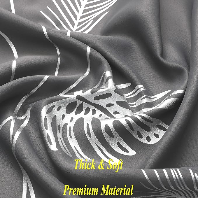 Dark Grey Blackout Curtains for Bedroom, Room Darkening Grommet Thermal - Image 4
