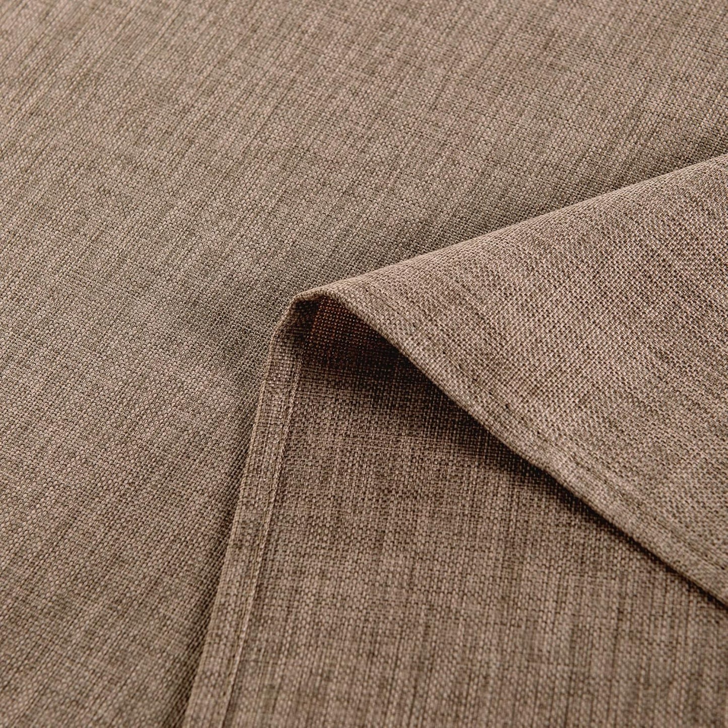 Hiasan Faux Linen Rectangle Tablecloth - Wrinkle and Stain Resistant Washable Table Cloth for Kitchen Dining Room Holiday Table Cover for Party Dinner, Khaki, 70 x 140 Inch