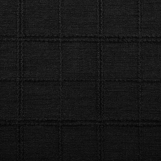 Linen Checked Farmhouse Table Runner, 13x48 Inches Black | Raised Grid Design - Image 6