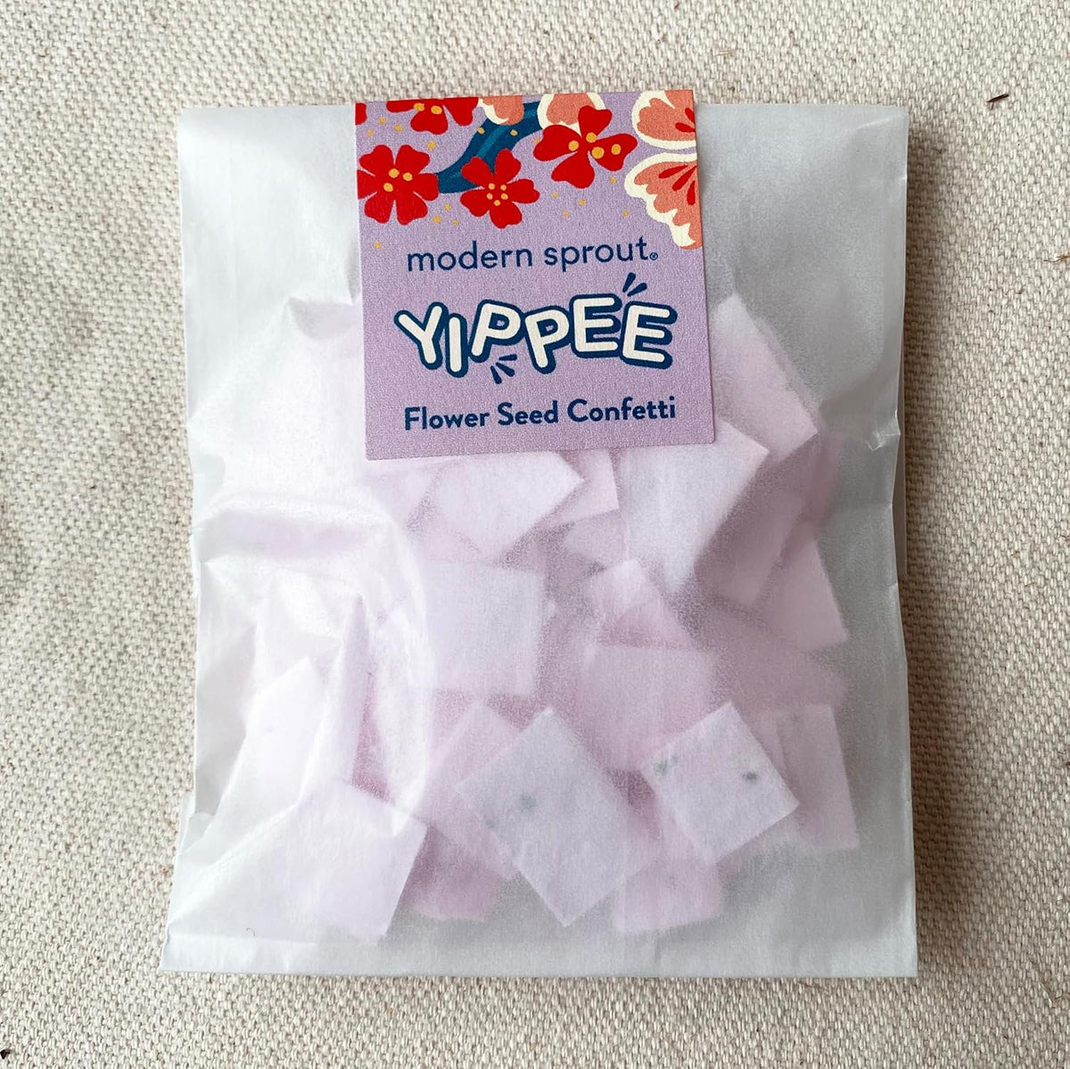Modern Sprout Plantable Seed Paper Confetti Poppers Refill Packs (12 Pack/100pc) - Plastic-Free Refill for Creative Gardening - Wildflower Seeds for Kids Garden Party Favors & Birthday Poppers -Yippee