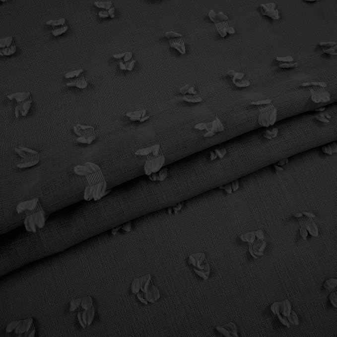 KOUFALL Black Curtains 45 Inch Length - Image 4