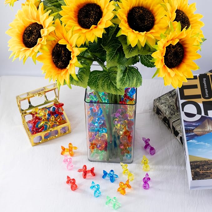 Yopcuvi 120 PCS Mini Balloon Dog Sculpture Keychain, Nine Colors Randomly Mixed - Image 2