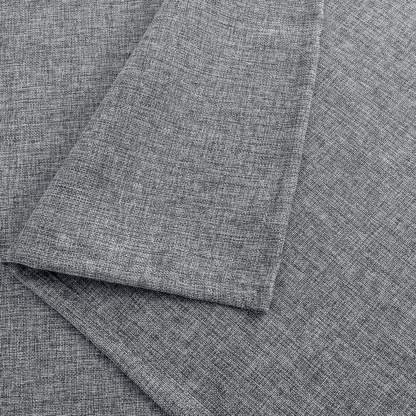 Hiasan Faux Linen Rectangle Tablecloth - Wrinkle and Stain Resistant Washable Table Cloth for Kitchen Dining Room Holiday Table Cover for Party Dinner, Grey, 54 x 108 Inch