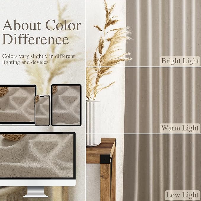 Cobblestone Linen Curtains 84 Inches Long - Image 3