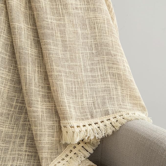 Beda Home Tassel Linen Textured Swag Curtain Valance - Image 6