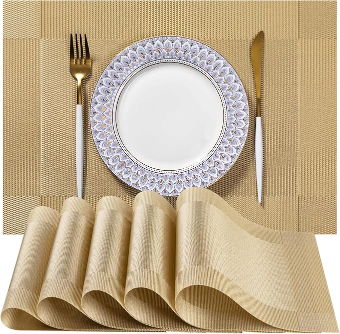 LEXMORE PlaceMats Set of 12 Vinyl/Plastic Woven Place Mats by lexmore