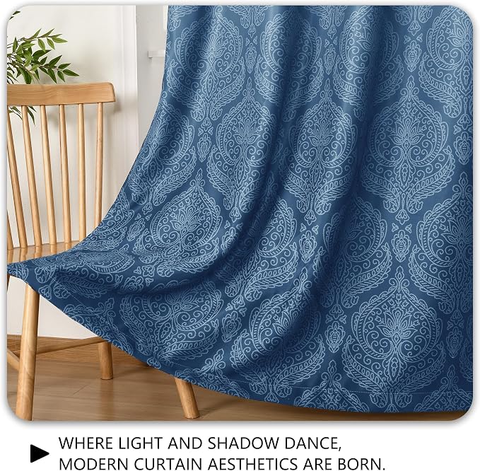 DWCN 100% Blackout Curtains for Bedroom 54 Inch Long - Image 8