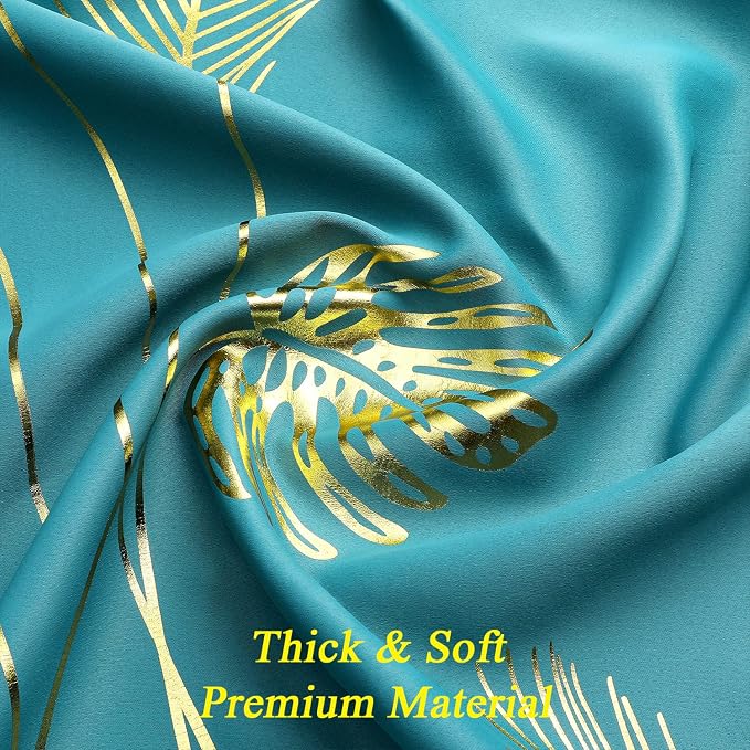 Teal Blackout Curtains 102 Inches Long, Grommet Curtains - Image 5