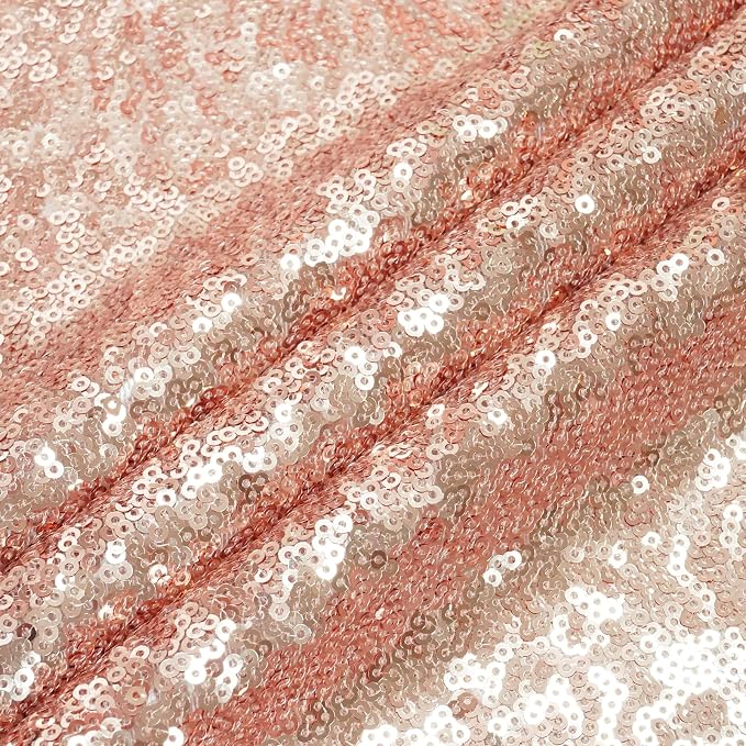 Eternal Beauty Rose Gold 3mm Sequin Backdrop 8x8 Ft - Image 8