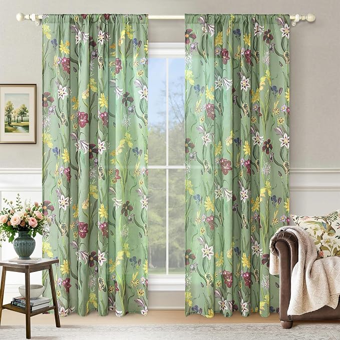 Schweek 96 Inches Long Boho Curtains 2 Panels by Schweek