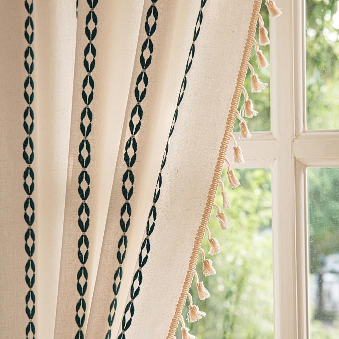Sutuo Home Boho Farmhouse Curtains 72 Inches Long - Image 6