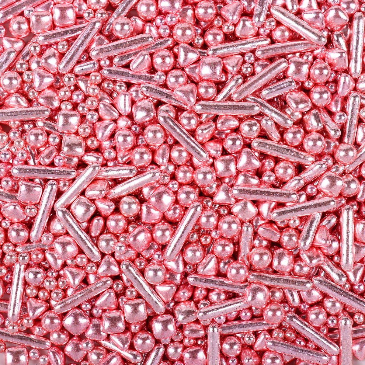 Rose Gold Sprinkles for Cupcakes, Rose Gold Pearl Sprinkles, Candy Pearls for Cake Decoration, Cupcakes, Ice Cream Topping, Macaron, and Cookies.120g(4.23oz)