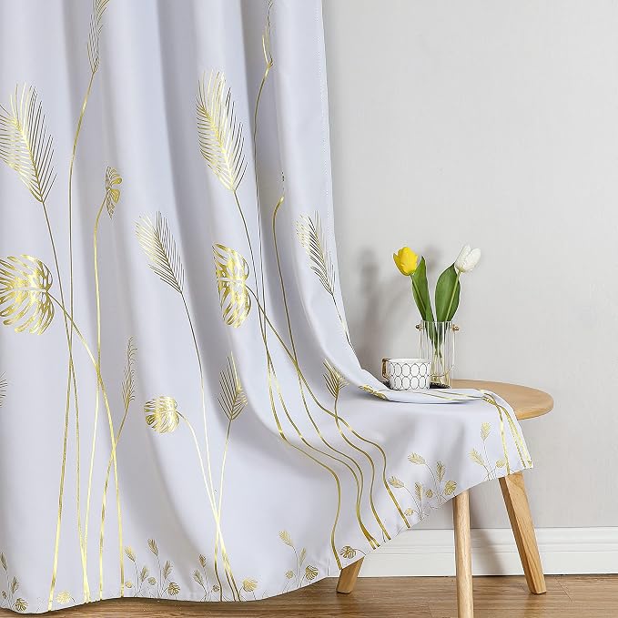 Greyish White Curtains for Bedroom 63 Inches Length Thermal Insulated Window - Image 7