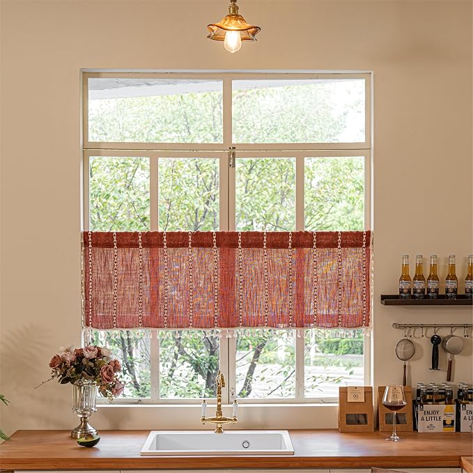Sutuo Home Boho Short Curtains Valance - Image 4
