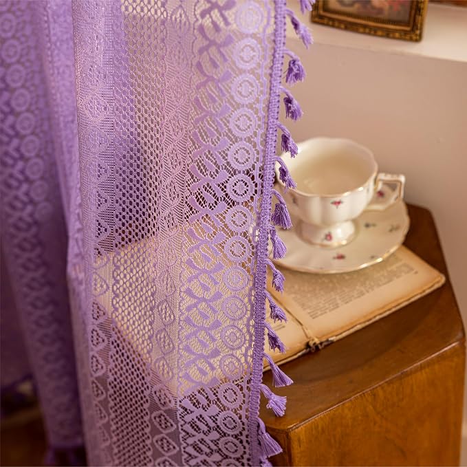 Sutuo Home Lace Sheer Boho Curtains - Image 5