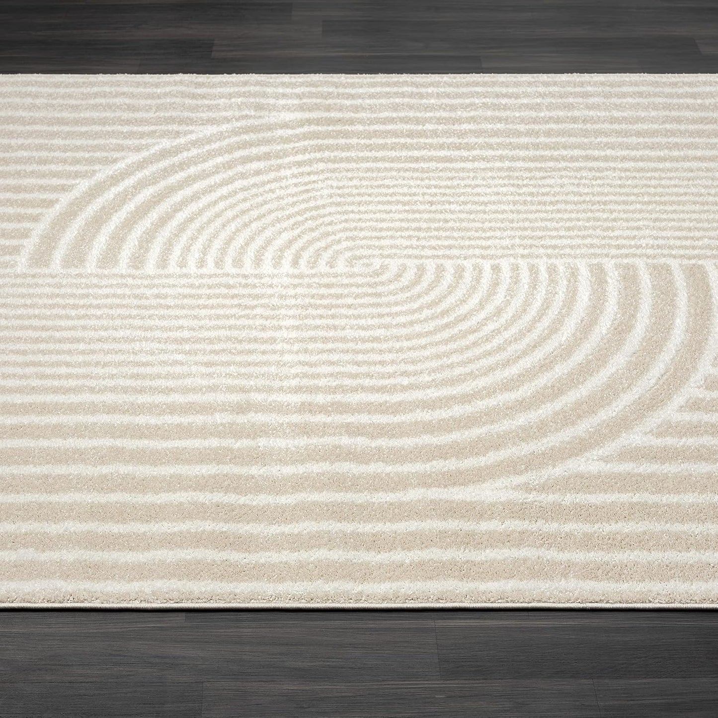 Abani Area Rug for Living Room - Nuevo 2' 6" x 6' Beige Arch Pattern Area Rug, Soft and Durable Living Room Rug, Stain and Fade Resistant, Chic Modern Design, Pet & Kid Friendly