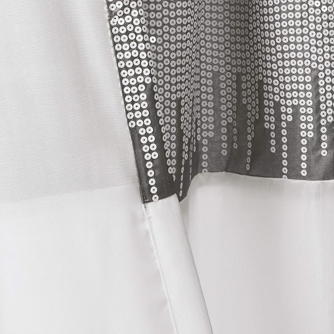 Lush Decor Night Sky Window Curtain Panel, Single 42"W x 95"L Gray & White - Image 5
