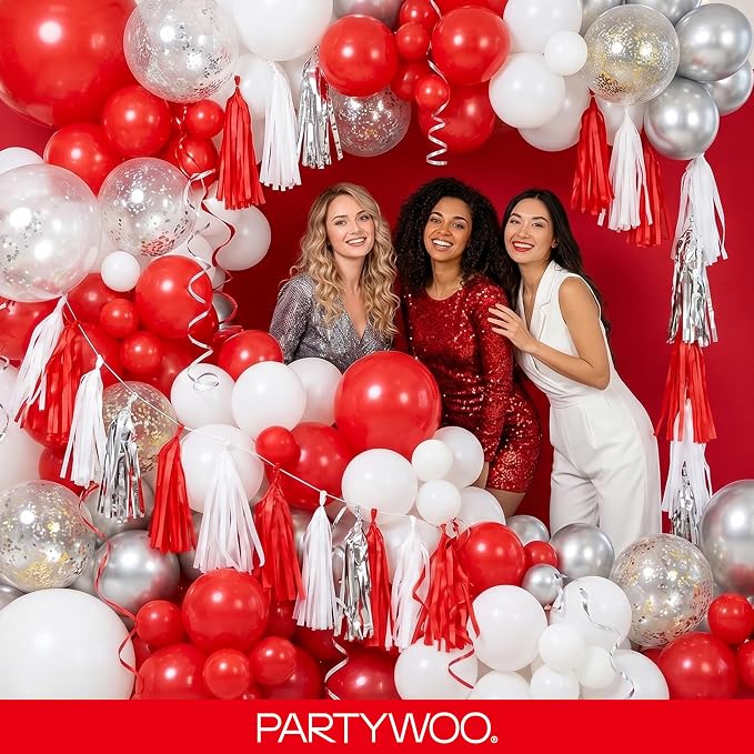 PartyWoo Red Balloons 100pcs Red Helium Latex Balloons 10 Inch | Birthday - Image 5