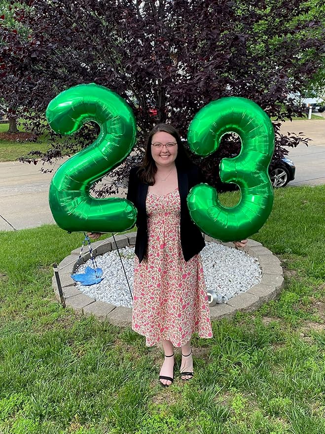 Number 13 Balloon 40Inch for 13 Year Old Birthday Decorations, Dark Green | - Image 2