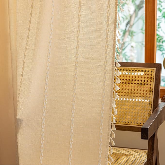 Sutuo Home Champagne Boho Curtains - Image 9