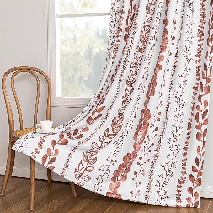Terracotta Blackout Curtains 95 Inches Long 2 Panels - Image 6