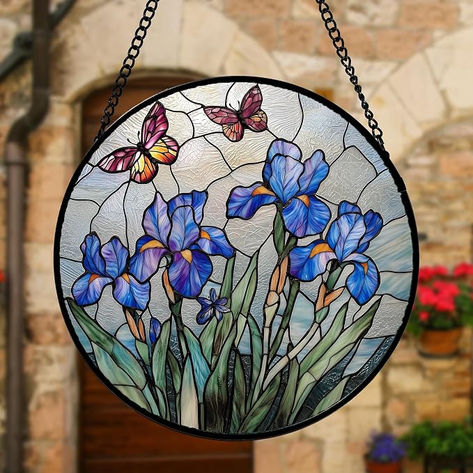 DASTOLL Stained Glass Window Hanging, and Mom 7.8 in - Image 3
