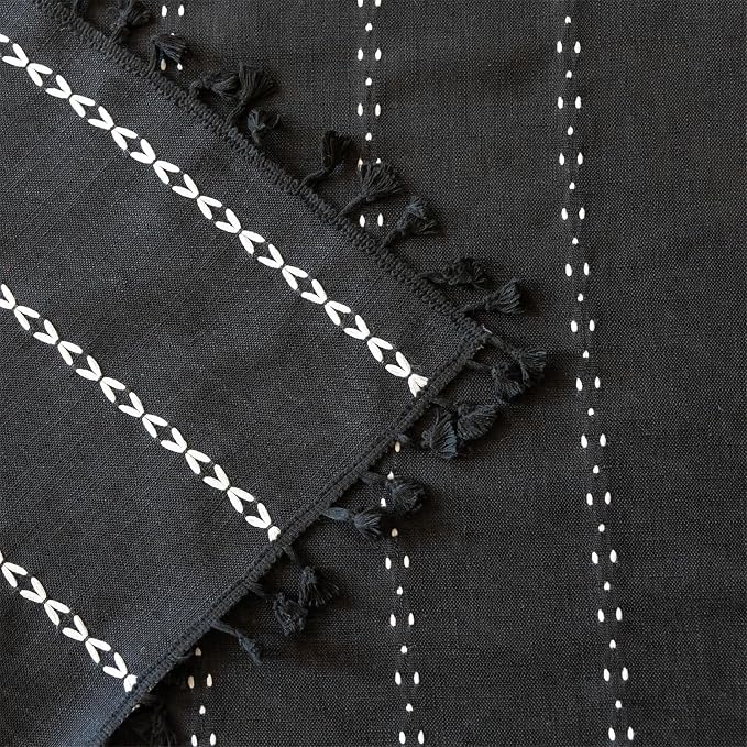RoomTalks Black Boho Farmhouse Curtains - Image 5