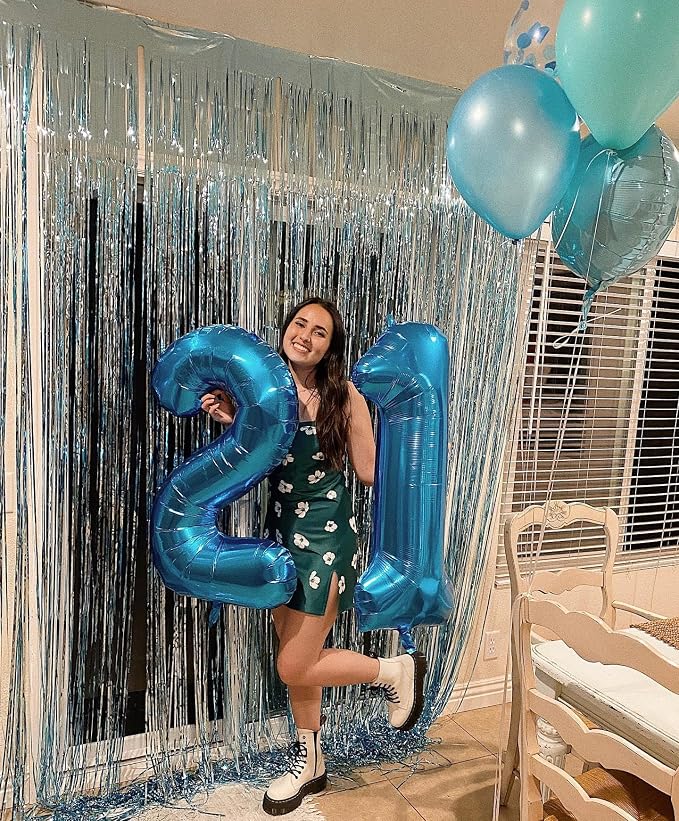 40 Inch Navy Blue Number 3 Balloon, 3rd Blue Birthday Party Decorations | 40 - Image 3