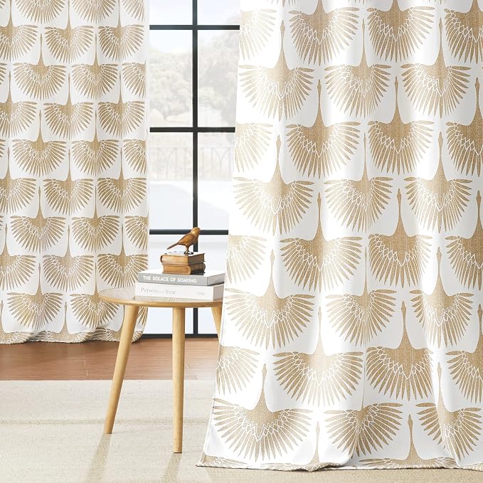 KGORGE Blackout Curtains Bird Animal Pattern Large Window by KGORGE