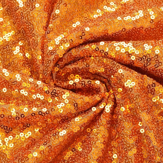 Eternal Beauty Orange 3mm Sequin Backdrop 20x10 Ft - Image 6
