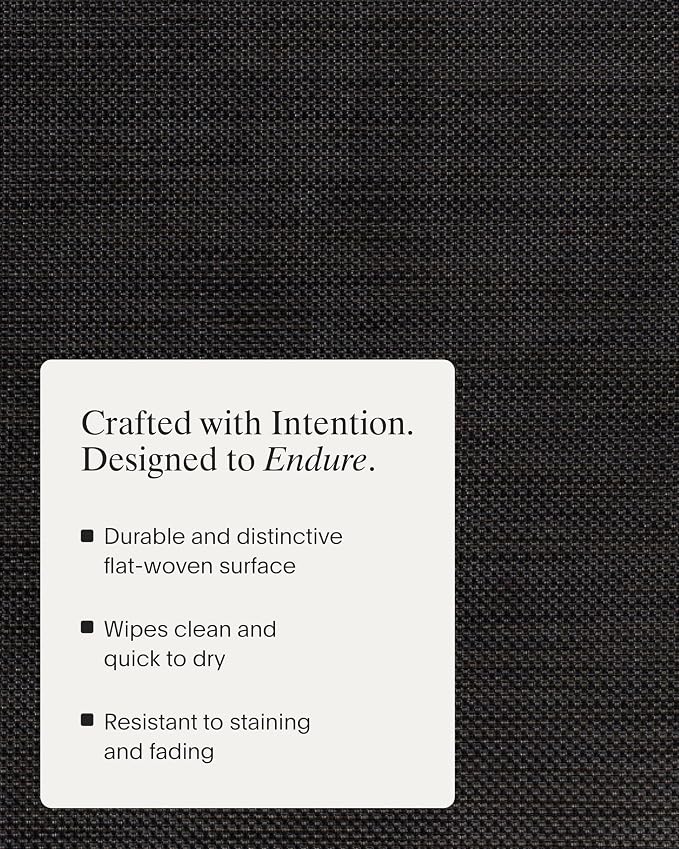 Chilewich Mini Basketweave Placemats, Woven Rectangle Placemats Set of 4 | Easy - Image 3
