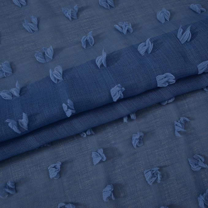 KOUFALL Navy Blue Boho Curtains - Image 4