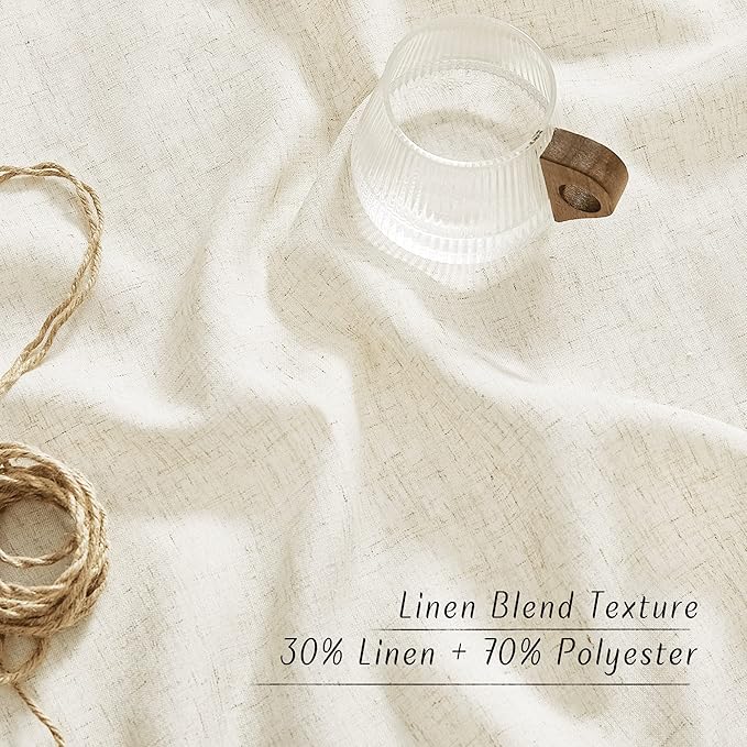 NICETOWN Rustic Linen 144 inch Long Curtains - Image 4