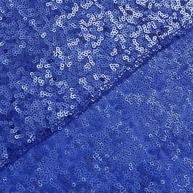 Sugargirl Royal Blue Sequin Backdrop Curtain 3 Panels 2FTx8FT Glitter Royal - Image 9