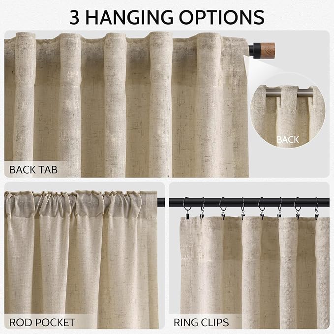 Taupe Burlywood Curtains 108 Inches Long - Image 2