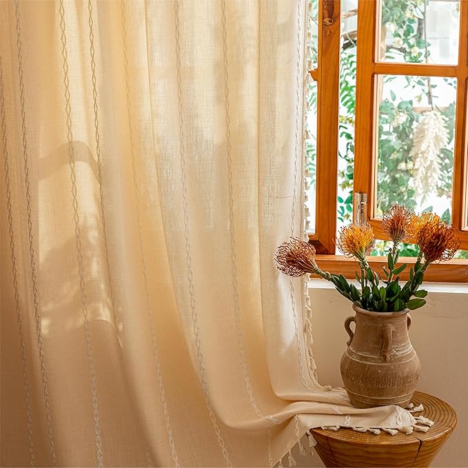 Sutuo Home Champagne Boho Curtains - Image 2