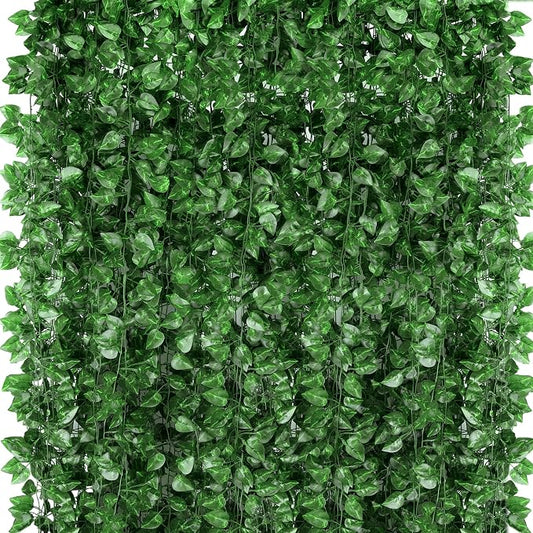 720 Feet 96 Pack Fake Greenery Hanging Garland, Ivy Leaf Plants, Vine Leaves by ZYIGYI