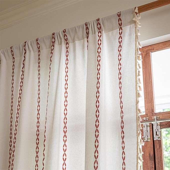 Sutuo Home Boho Curtains 63 Inch Length - Image 3