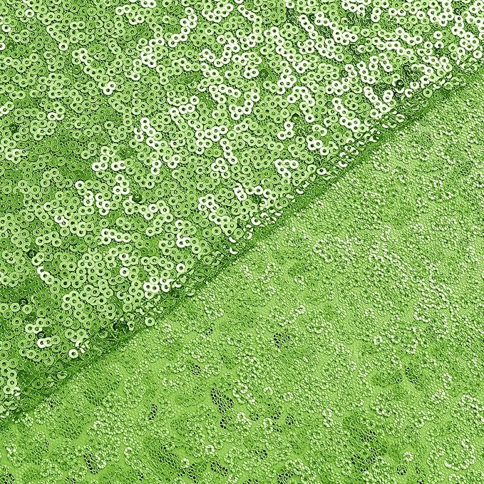 Sugargirl Apple Green Sequin Backdrop Curtain 4 Panels 2FTx8FT Glitter Apple - Image 8