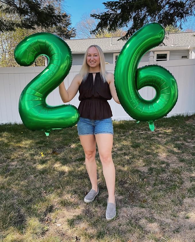 Green Number 6 Balloon 40 Inch, 6th Birthday Party Decorations Men Women | Foil - Image 8