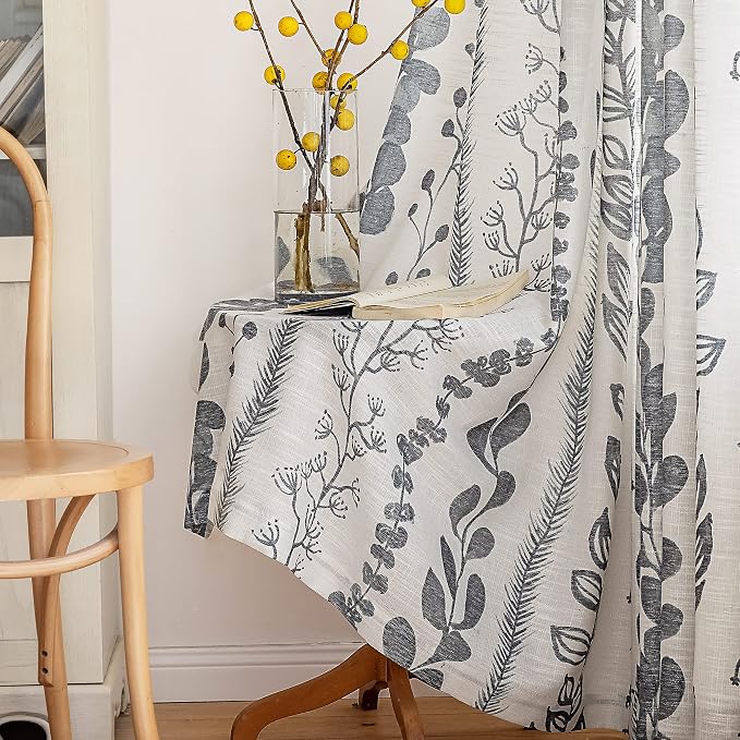 Curtains 63 Inches Long Boho Linen Style Curtains - Image 3
