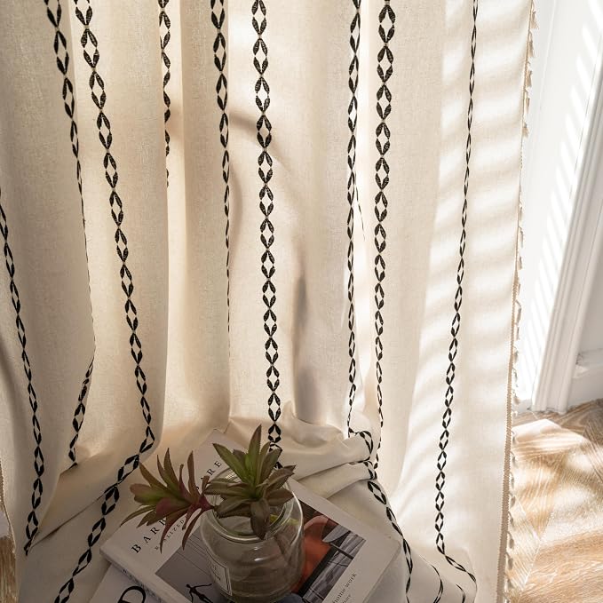Sutuo Home Boho Curtains 96 Inches Long, Bohemian Drape - Image 3