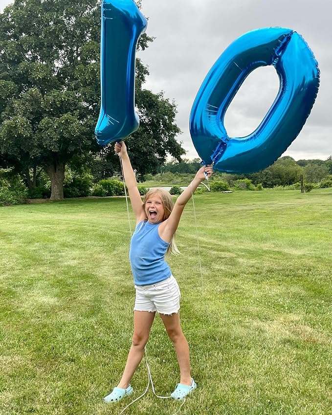 40 Inch Navy Blue Number 2 Balloon, 2nd Blue Birthday Party Decorations | 40 - Image 8
