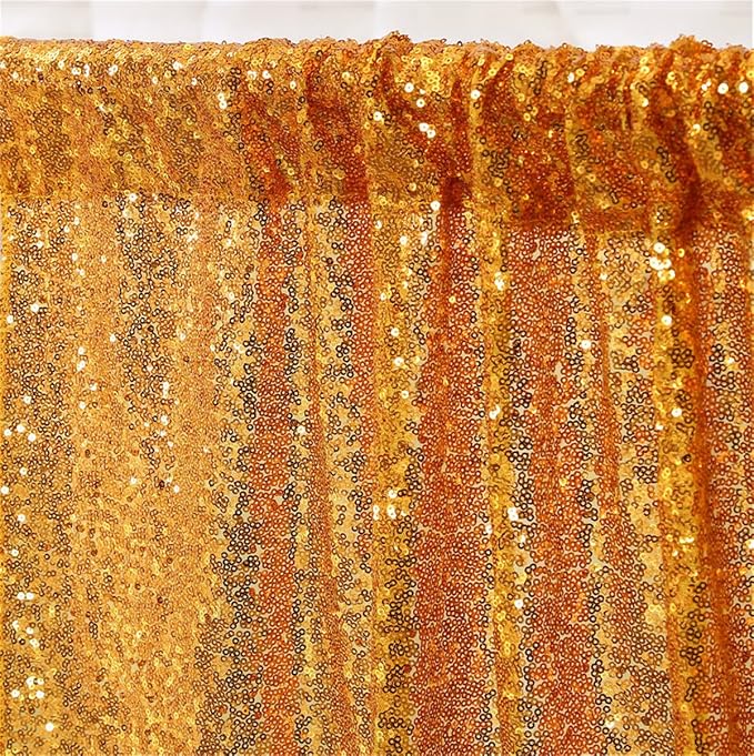 Eternal Beauty Yellow Gold 3mm Sequin Backdrop 10x10 Ft - Image 3