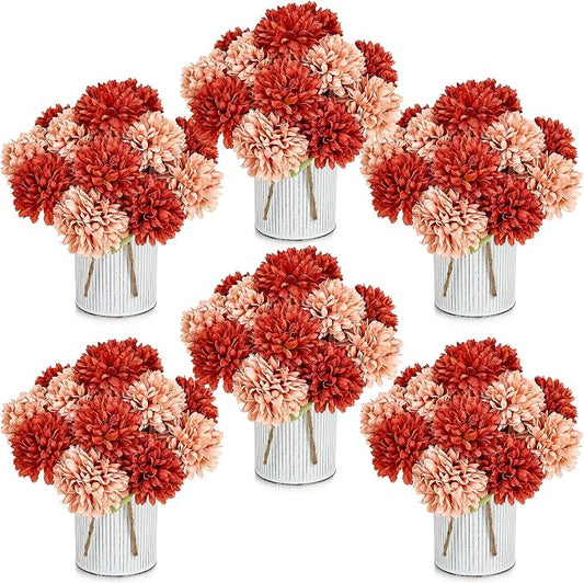 6 Set Pre-Made Flower Table Centerpieces by SEKNHOP